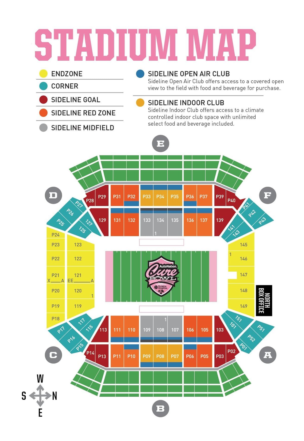 camping World stadium istuin kartta