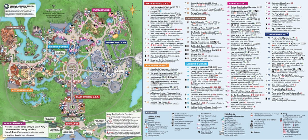 Disney World Magic Kingdom kartta