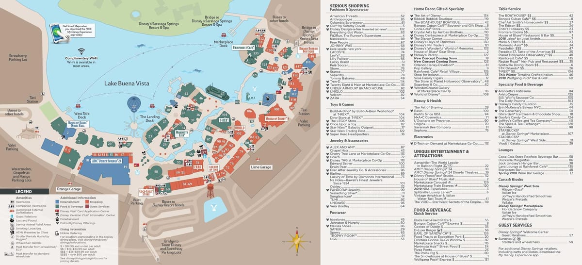 kartta Disney springs