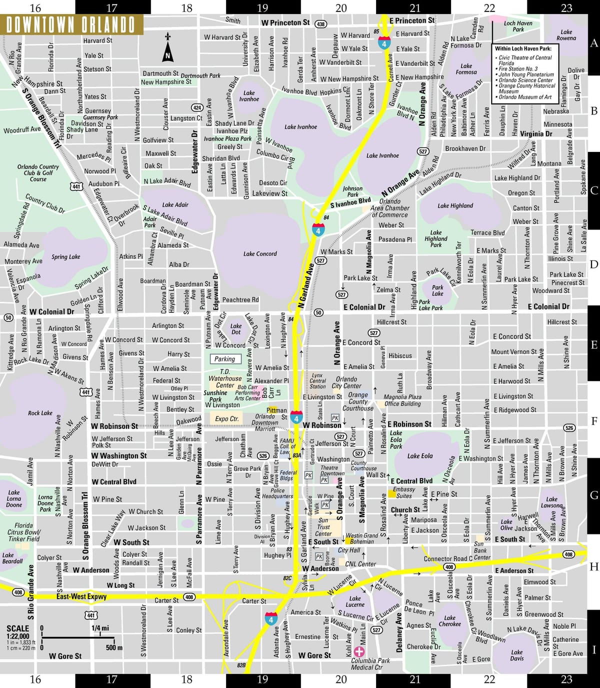 street map of Orlando