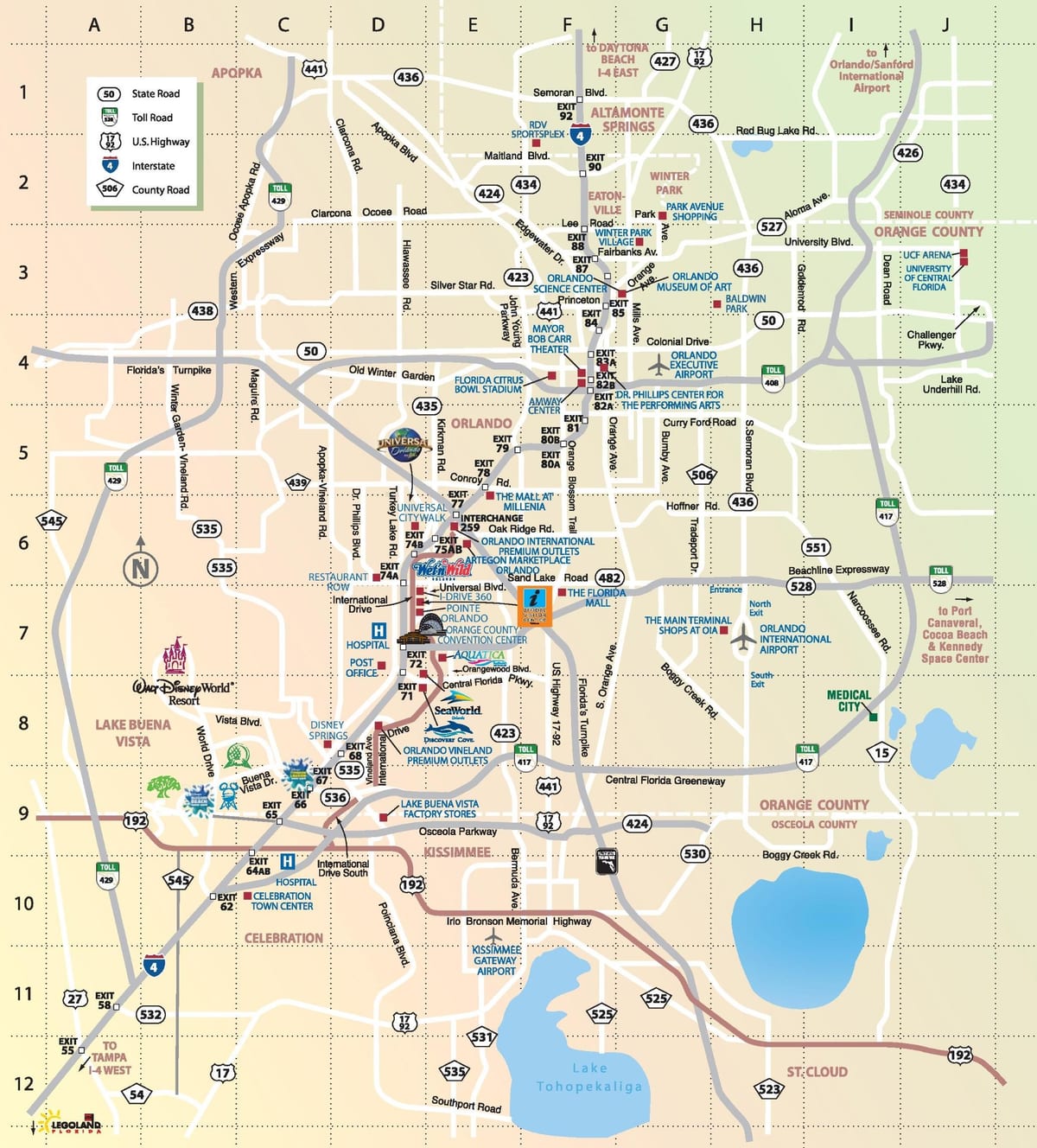 turisti kartta Orlando