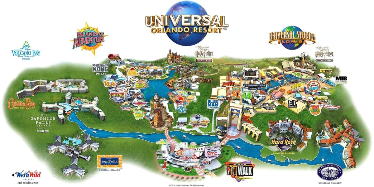kartta Universal Orlando
