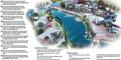 Universal Orlando citywalk kartta