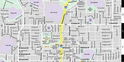 Kartta downtown Orlando