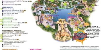 Universal Studios Islands of Adventure kartta